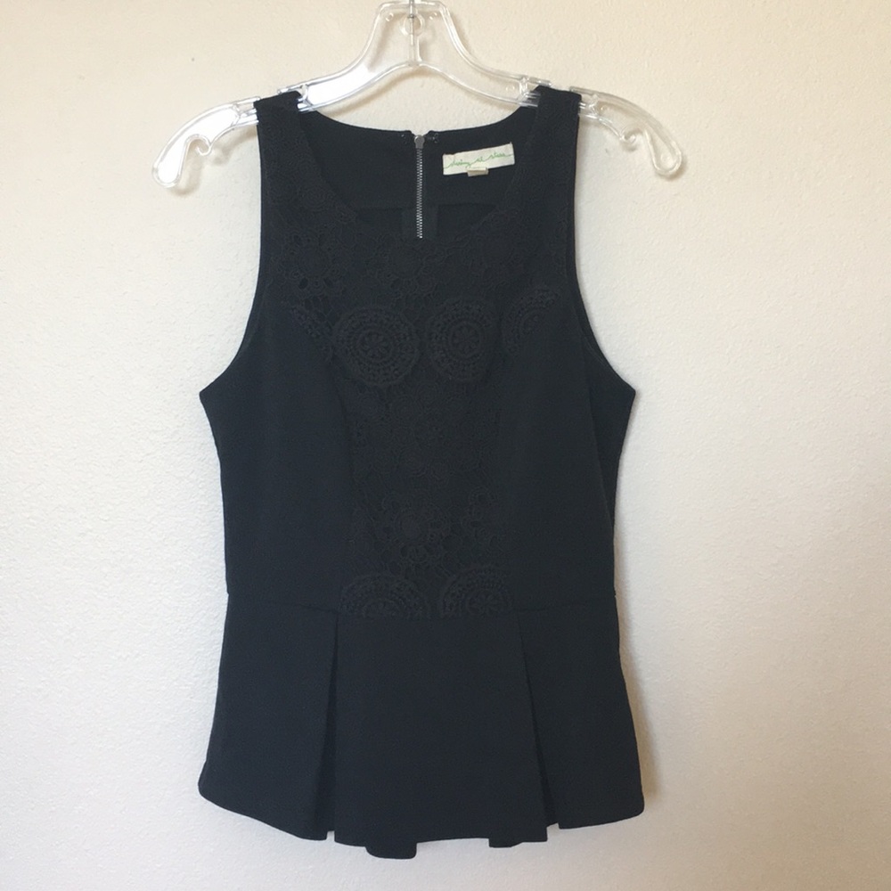 Staring at Stars black peplum top